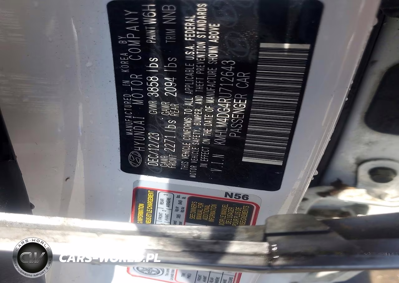 2024 Hyundai Elantra Sel VIN:KMHLM4DG4RU712643 - 12