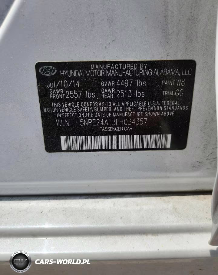 2015 Hyundai Sonata Se VIN:5NPE24AF3FH034357 - 12