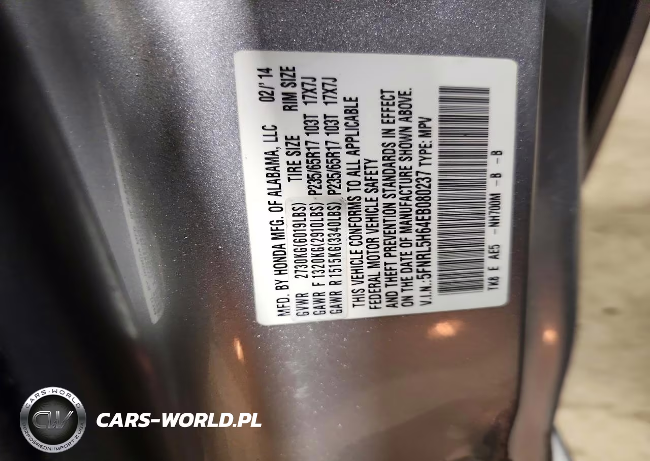 2014 Honda Odyssey Exl VIN:5FNRL5H64EB080237 - 13