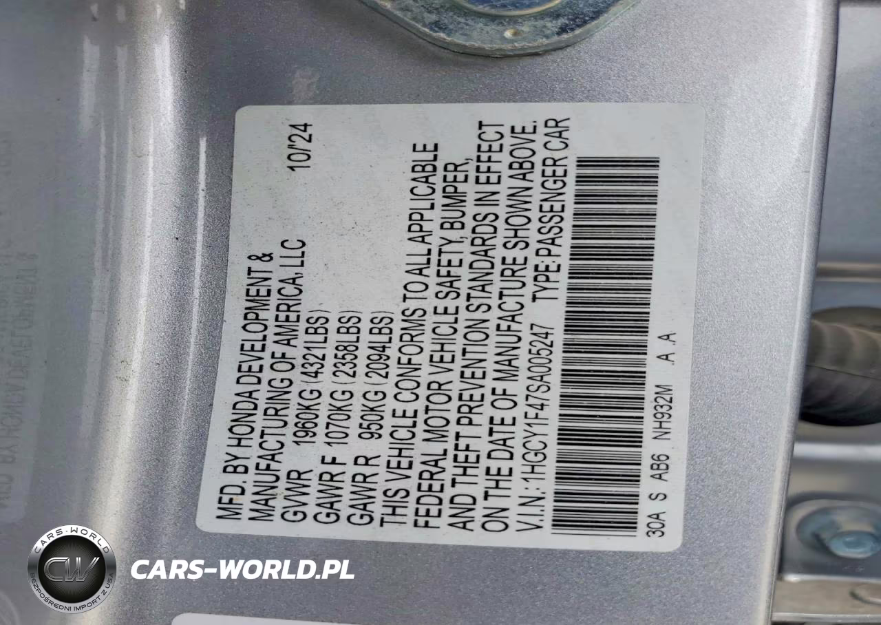 2025 Honda Accord Se VIN:1HGCY1F47SA005247 - 14