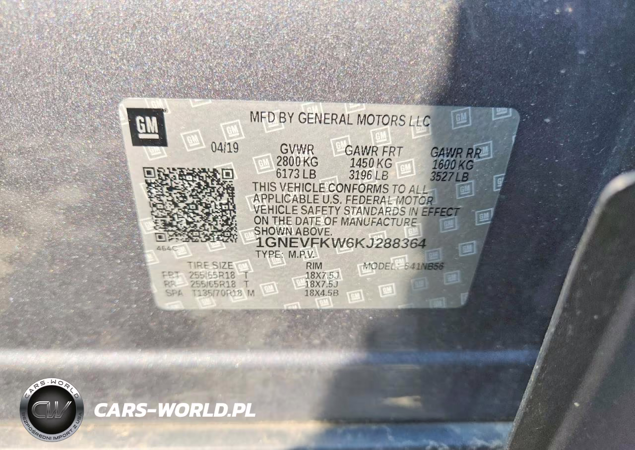 2019 Chevrolet Traverse Ls VIN:1GNEVFKW6KJ288364 - 13