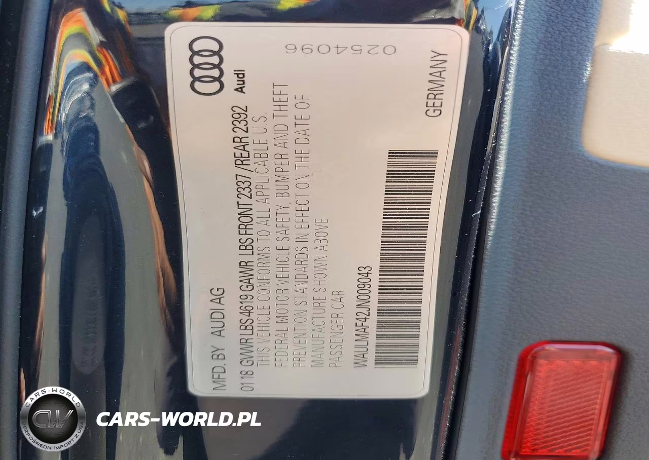 2018 Audi A4 Premium Plus VIN:WAULMAF42JN009043 - 12