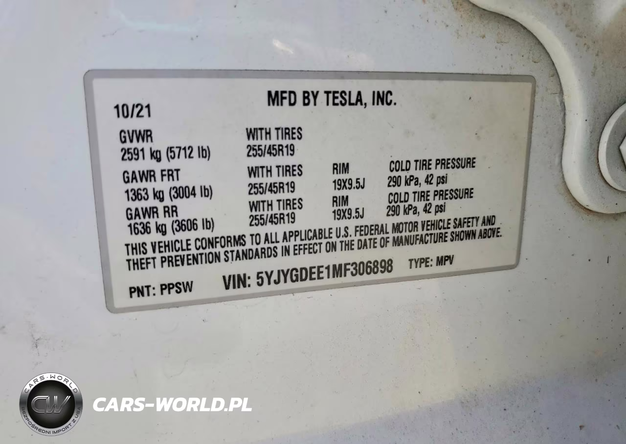 2021 Tesla Model Y VIN:5YJYGDEE1MF306898 - 12