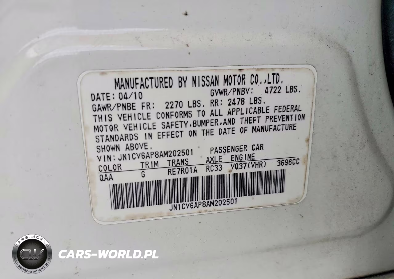 2010 Infiniti G37 Sedan Base VIN:JN1CV6AP8AM202501 - 12
