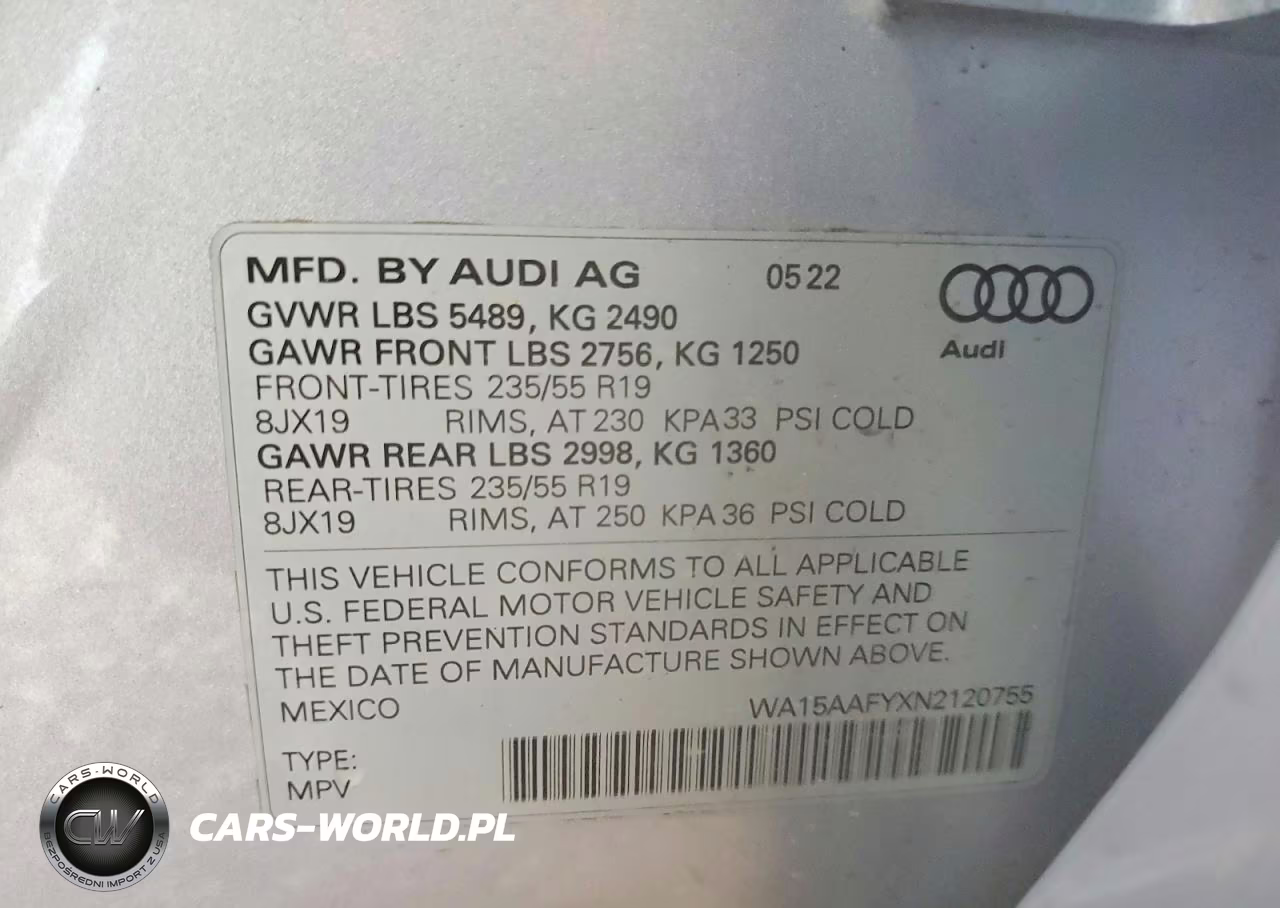 2022 Audi Q5 Sportback Prm Pls 45 VIN:WA15AAFYXN2120755 - 13