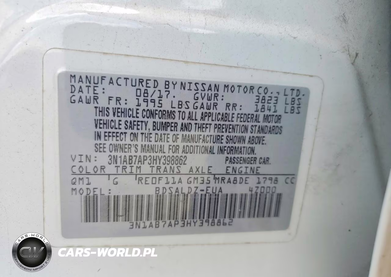 2017 Nissan Sentra Sv VIN:3N1AB7AP3HY398862 - 12