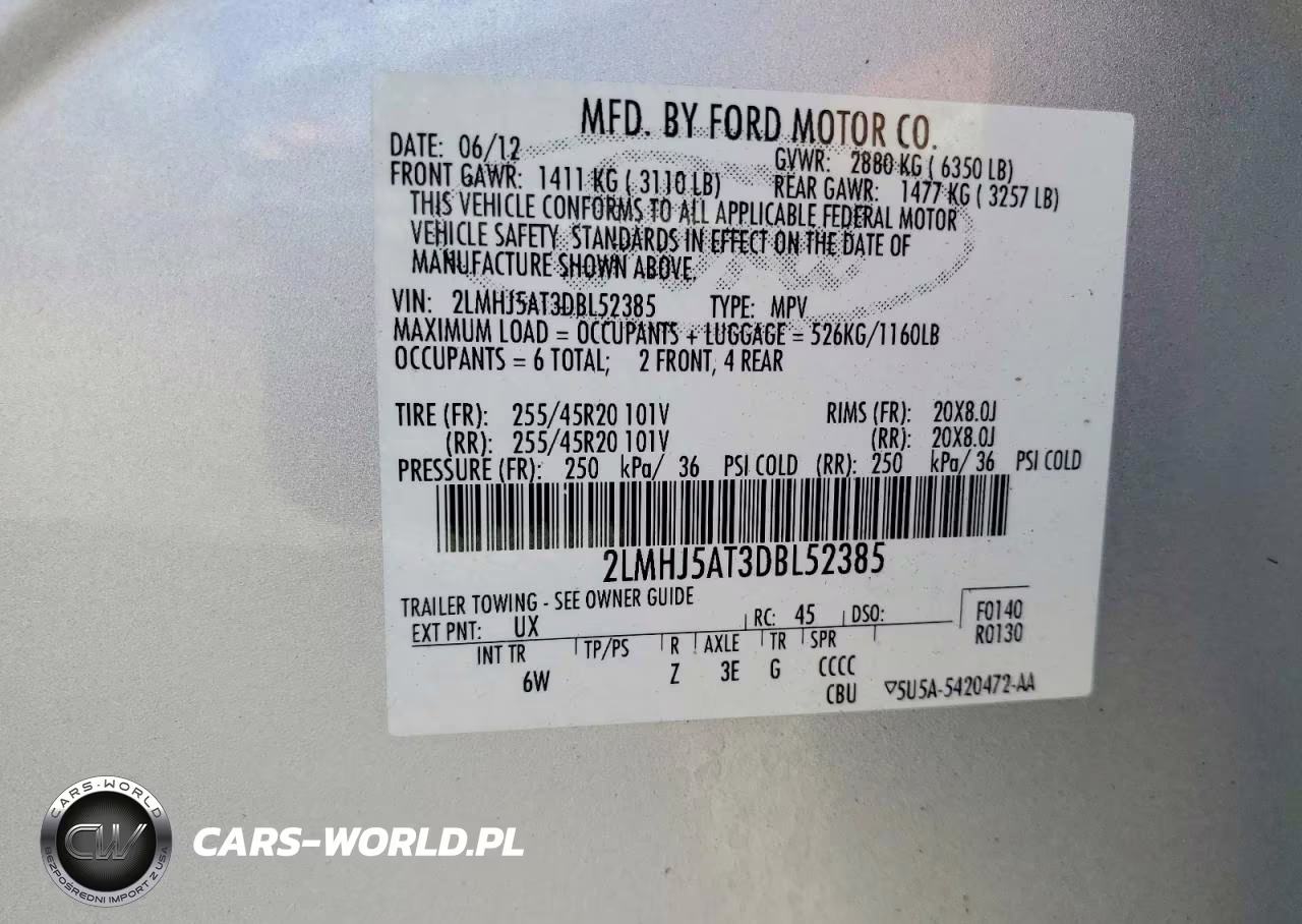 2013 Lincoln Mkt VIN:2LMHJ5AT3DBL52385 - 13