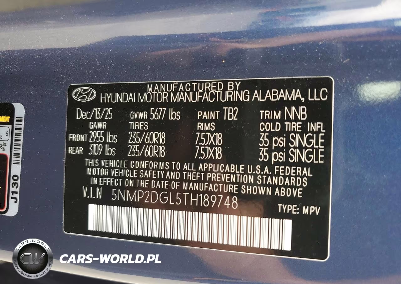 2026 Hyundai Santa Fe Sel VIN:5NMP2DGL5TH189748 - 14