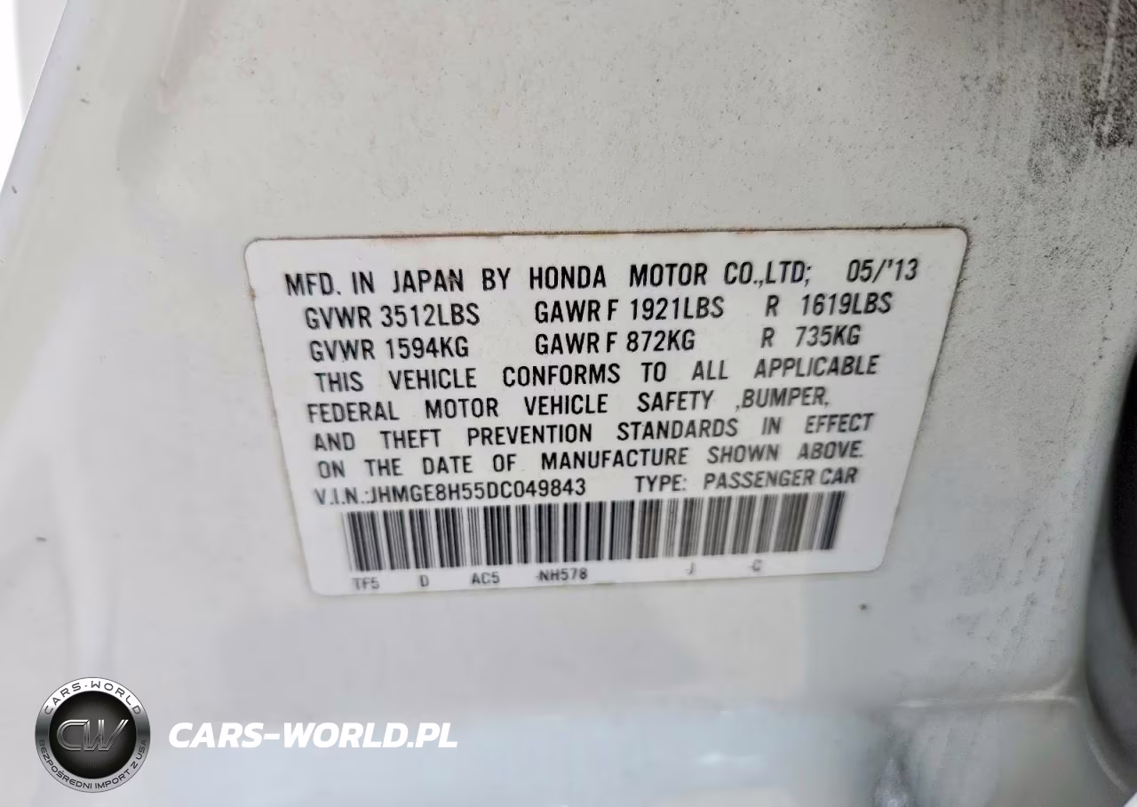 2013 Honda Fit Sport VIN:JHMGE8H55DC049843 - 13