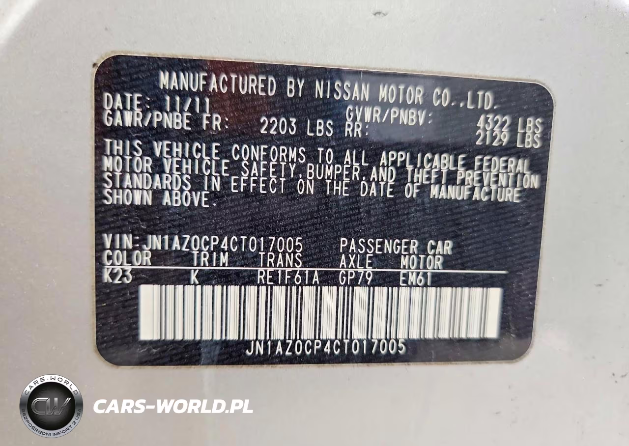 2012 Nissan Leaf Sv VIN:JN1AZ0CP4CT017005 - 12