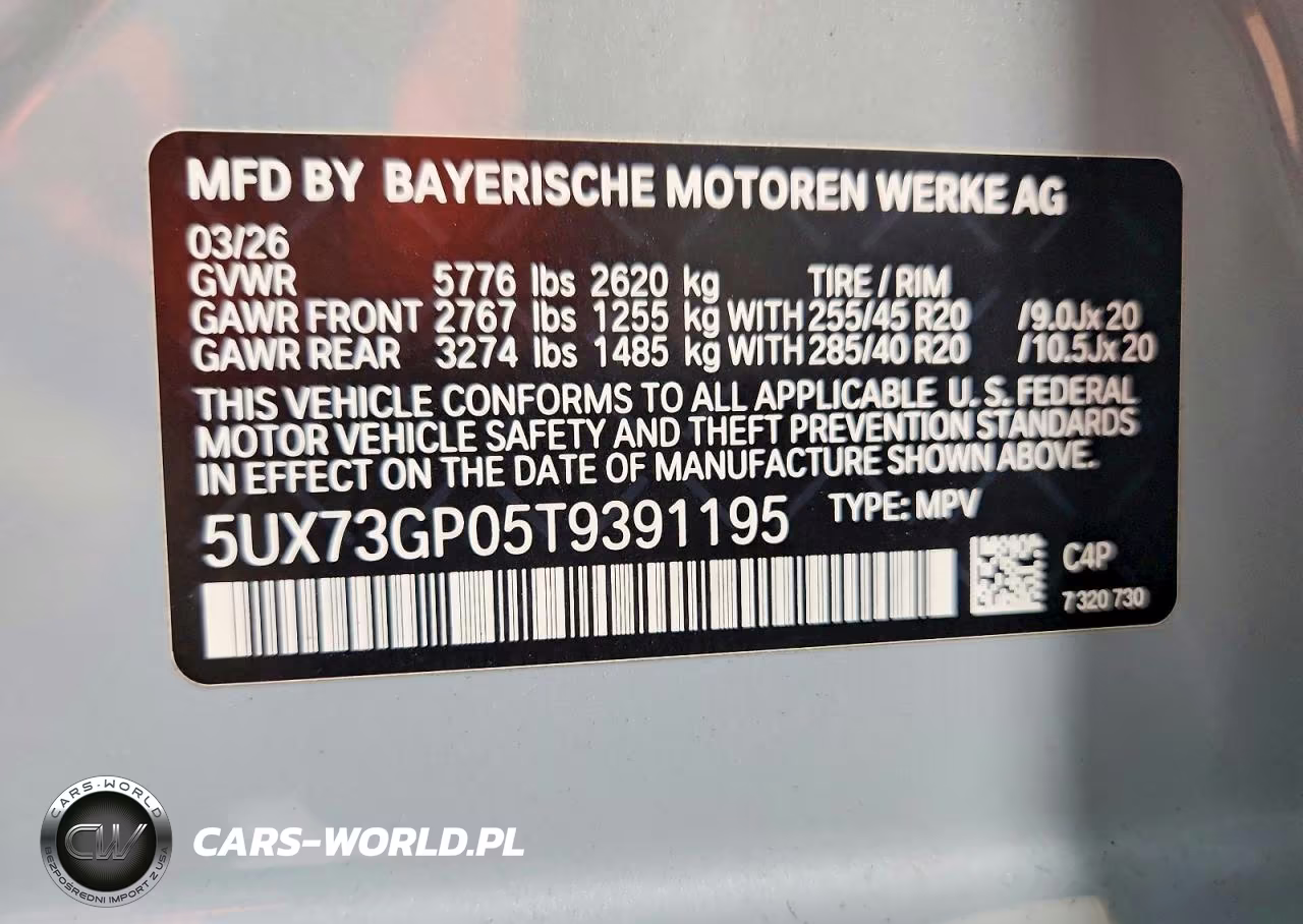 2026 BMW X3 M50 VIN:5UX73GP05T9391195 - 13