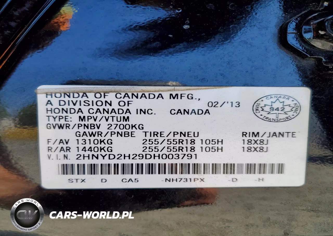 2013 Acura Mdx VIN:2HNYD2H29DH003791 - 13