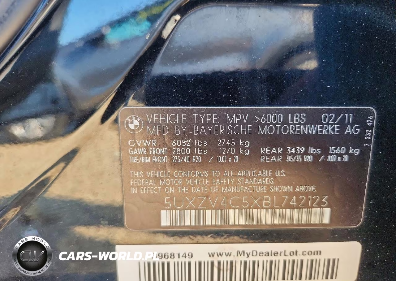 2011 BMW X5 xDrive35I VIN:5UXZV4C5XBL742123 - 12