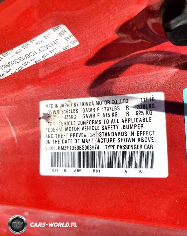 2011 Honda Cr-Z Ex VIN:JHMZF1D60BS008874 - 12