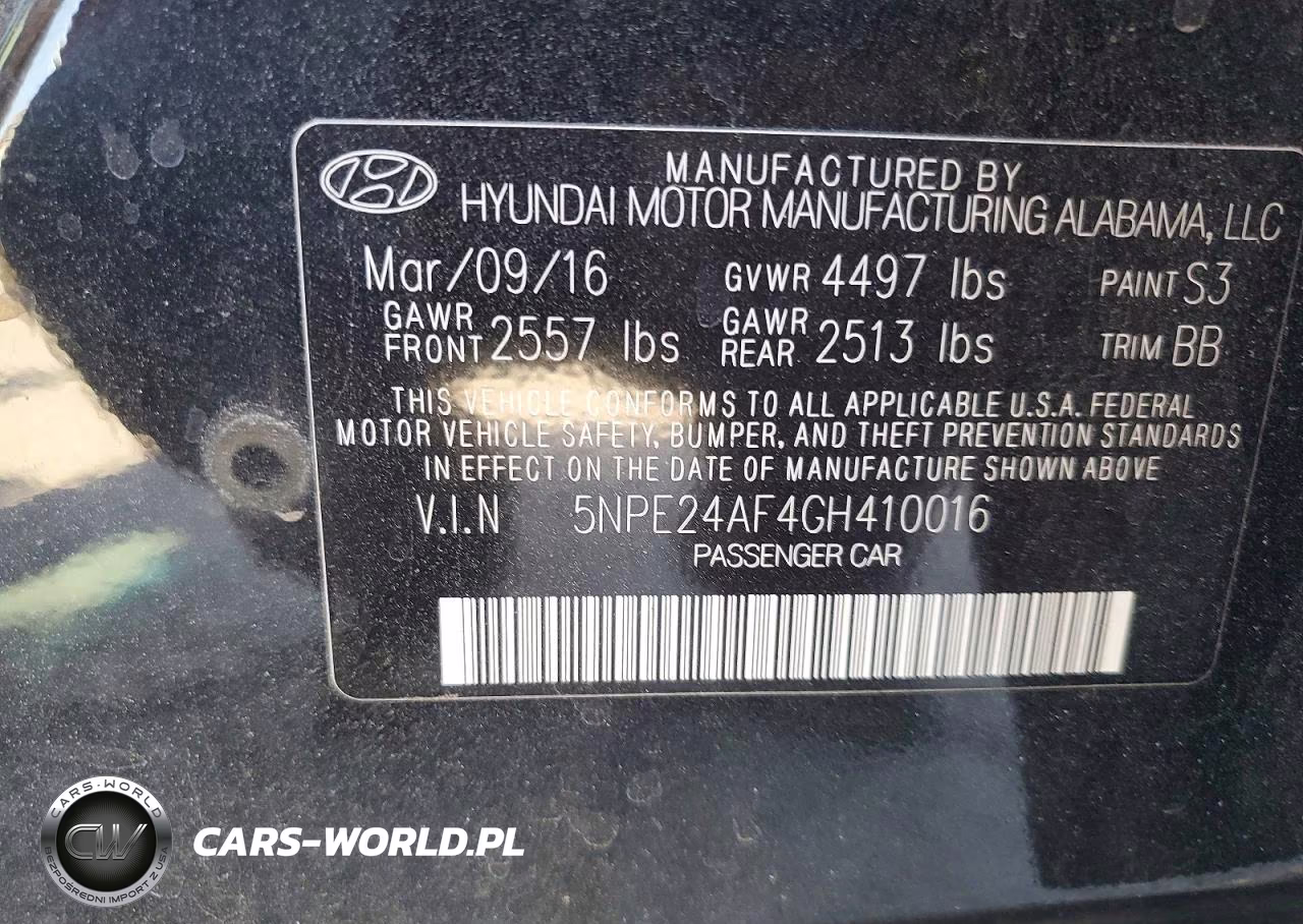 2016 Hyundai Sonata Se VIN:5NPE24AF4GH410016 - 12
