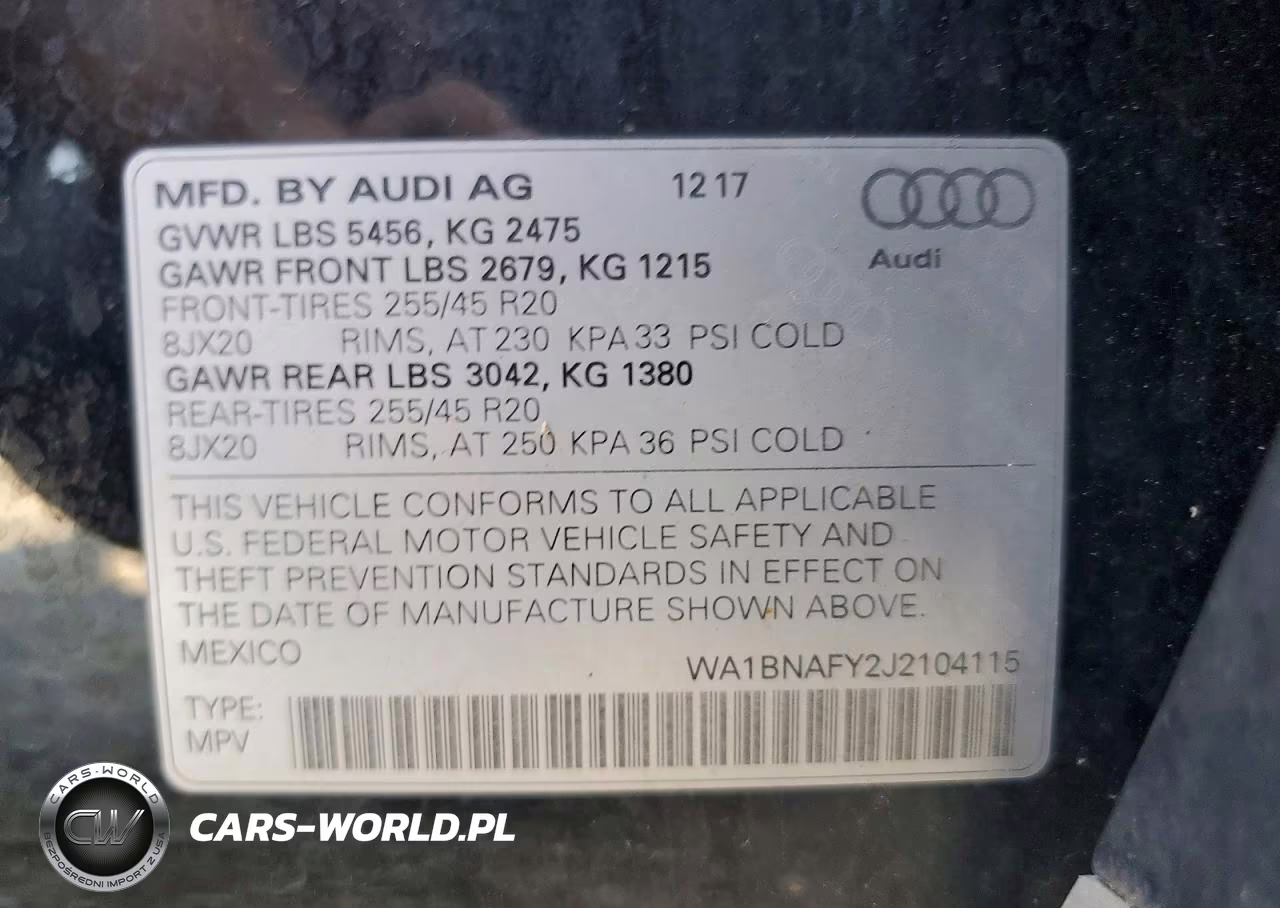 2018 Audi Q5 Premium Plus VIN:WA1BNAFY2J2104115 - 13