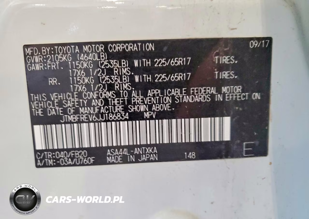 2018 Toyota Rav4 Le VIN:JTMBFREV6JJ186834 - 14