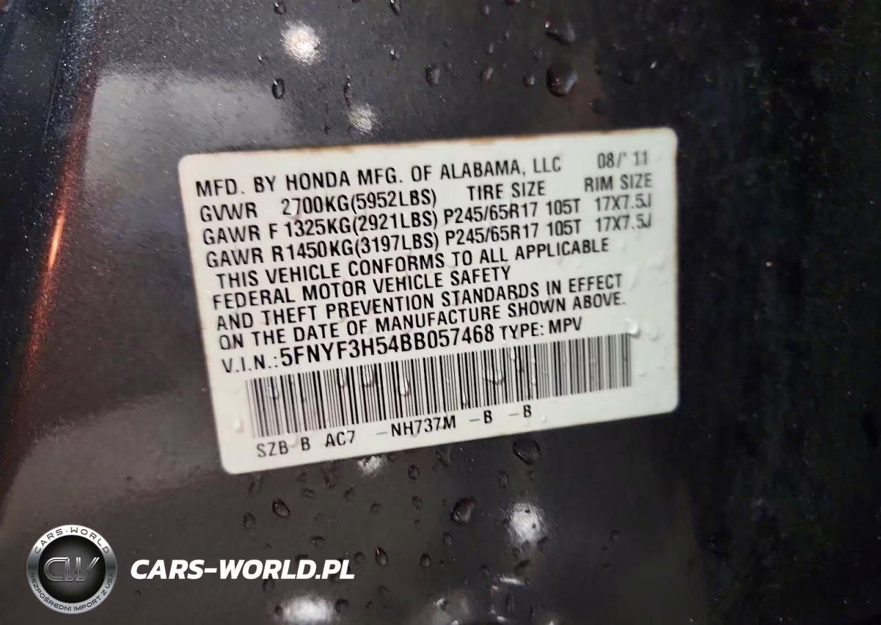2011 Honda Pilot Exl VIN:5FNYF3H54BB057468 - 13