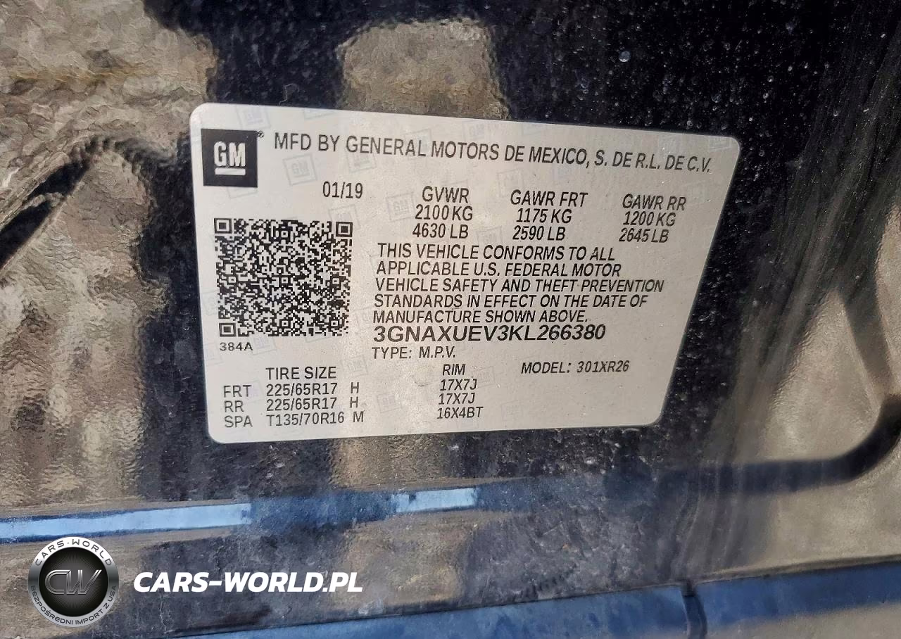 2019 Chevrolet Equinox Lt VIN:3GNAXUEV3KL266380 - 13