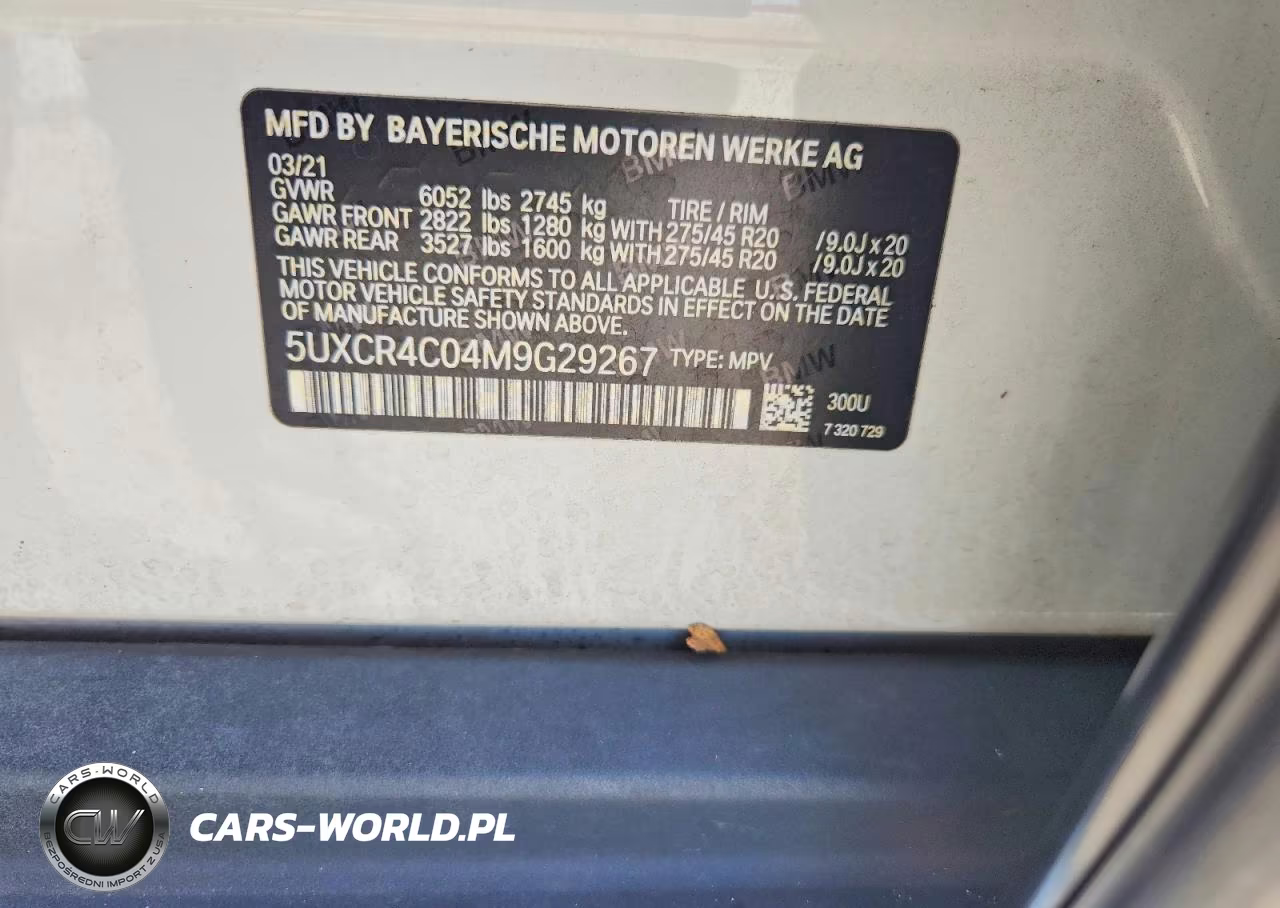 2021 BMW X5 Sdrive 40I VIN:5UXCR4C04M9G29267 - 13