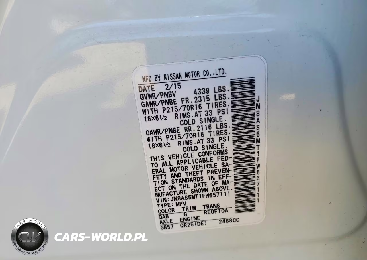 2015 Nissan Rogue Select S VIN:JN8AS5MT1FW657111 - 12