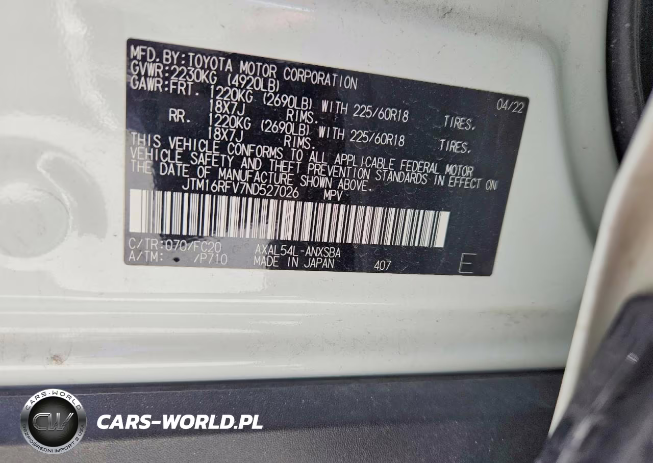 2022 Toyota Rav4 Se VIN:JTM16RFV7ND527026 - 14