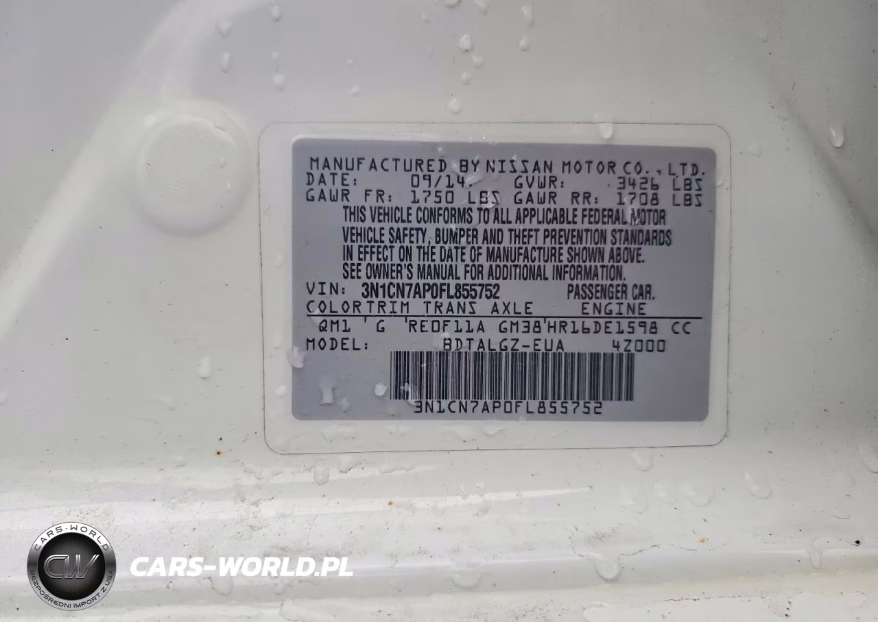 2015 Nissan Versa 1.6 Sl VIN:3N1CN7AP0FL855752 - 13