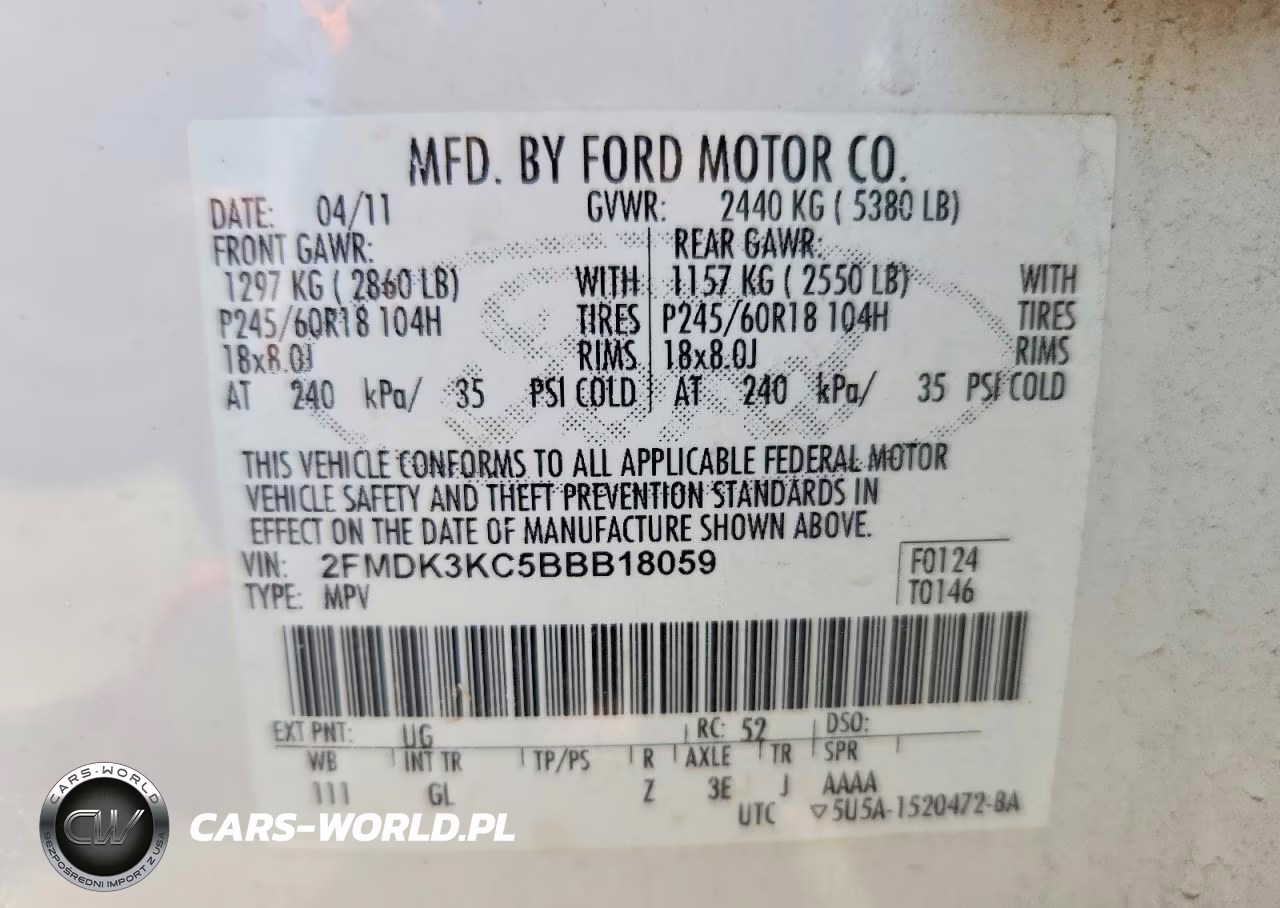 2011 Ford Edge Limited VIN:2FMDK3KC5BBB18059 - 12