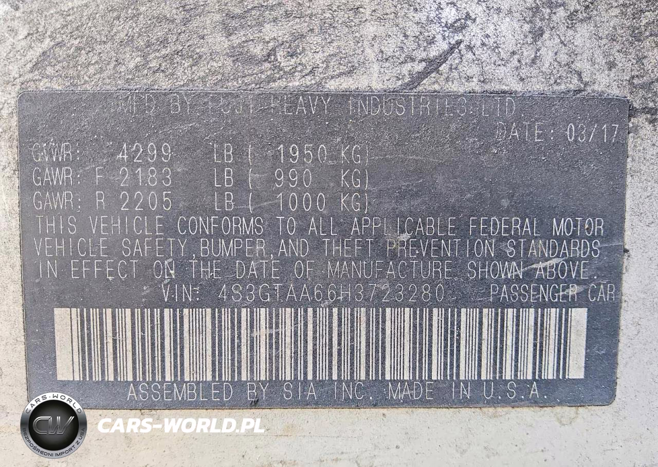 2017 Subaru Impreza VIN:4S3GTAA66H3723280 - 12