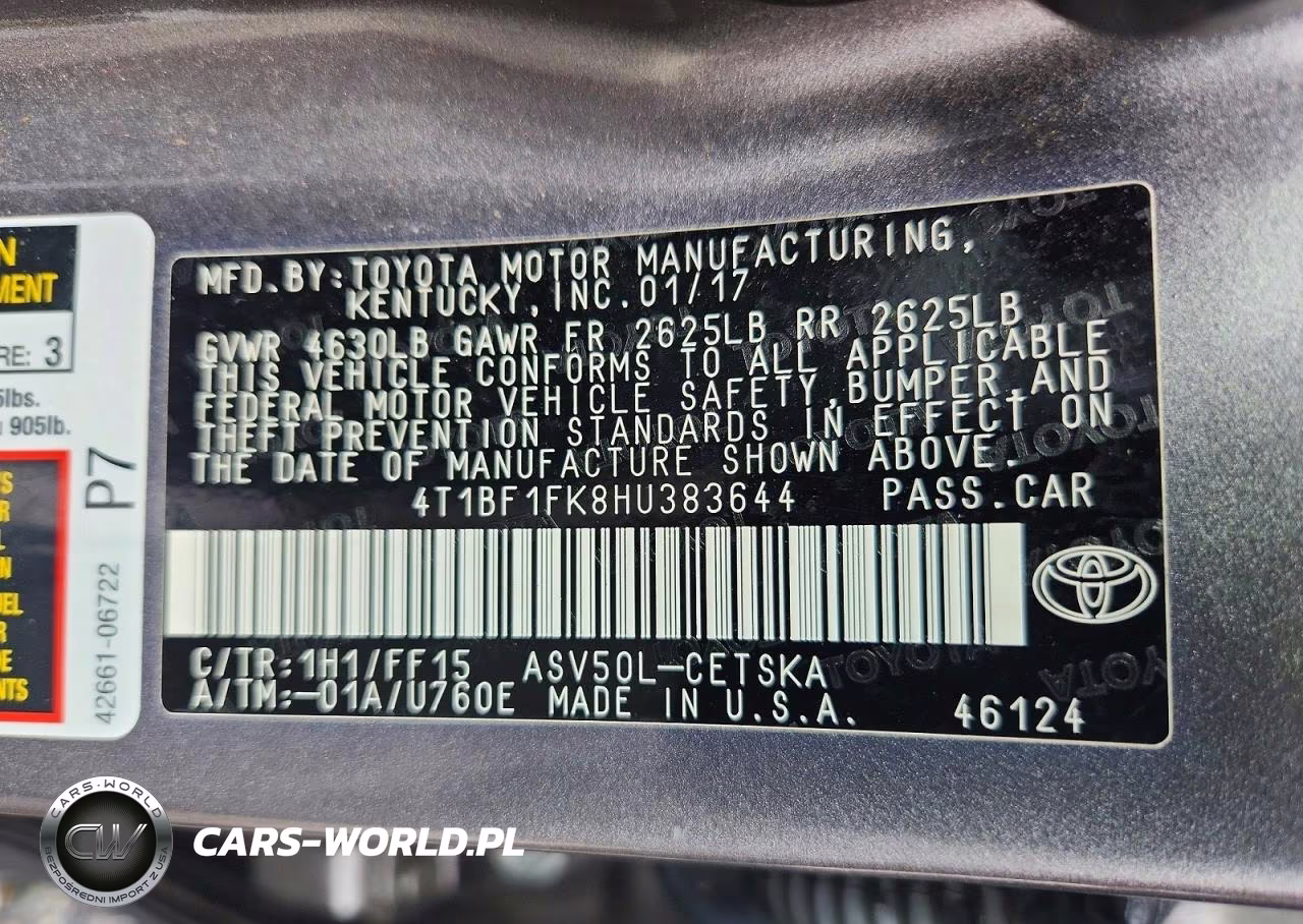 2017 Toyota Camry Le VIN:4T1BF1FK8HU383644 - 12