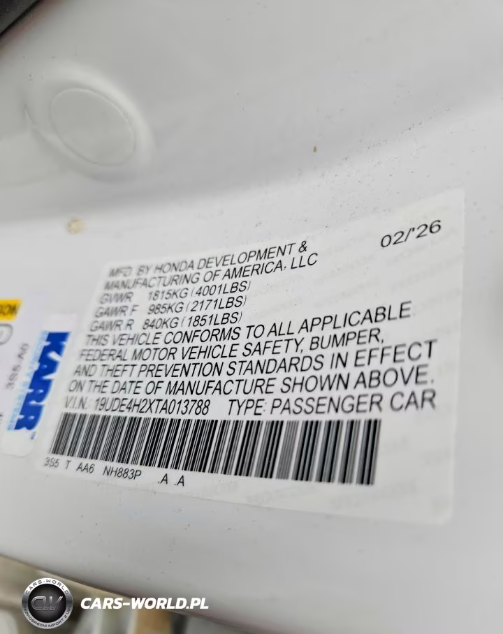 2026 Acura Integra VIN:19UDE4H2XTA013788 - 13