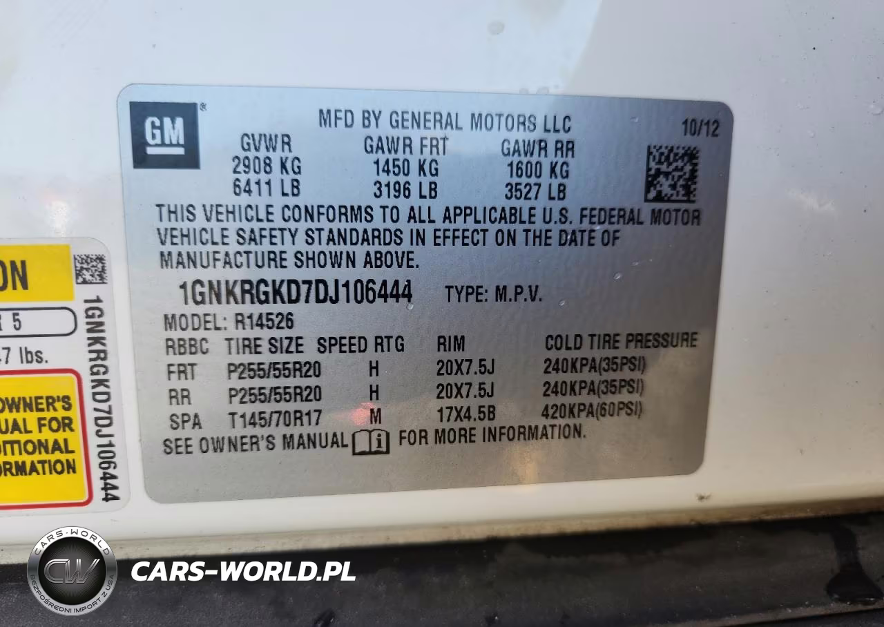 2013 Chevrolet Traverse Lt VIN:1GNKRGKD7DJ106444 - 13