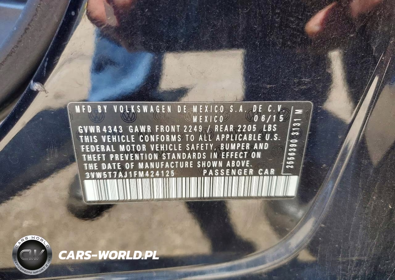 2015 Volkswagen Jetta Gli VIN:3VW5T7AJ1FM424125 - 12
