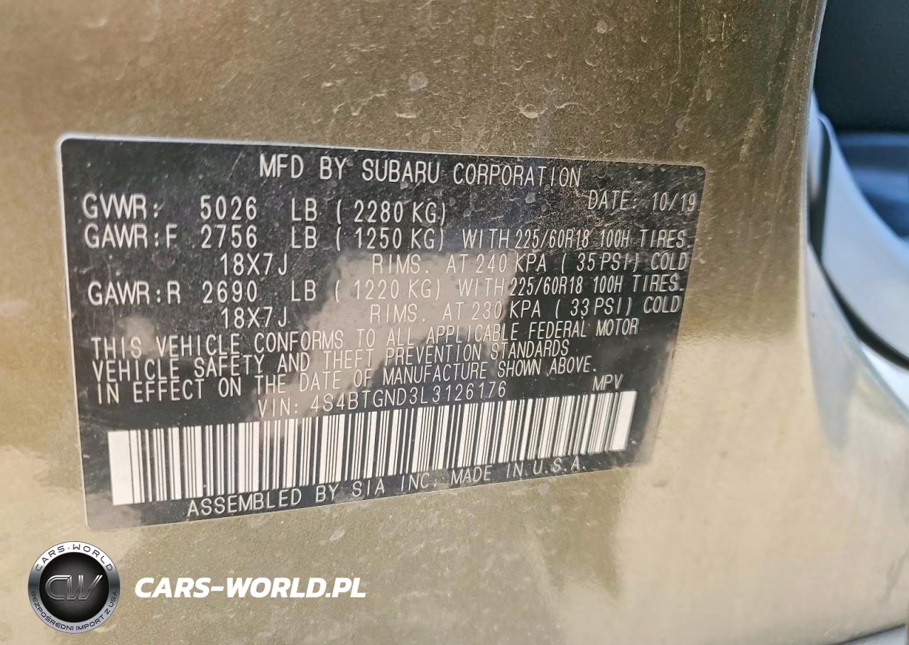 2020 Subaru Outback Limited Xt VIN:4S4BTGND3L3126176 - 13