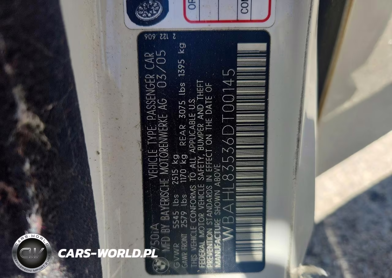 2006 BMW 750 I VIN:WBAHL83536DT00145 - 12