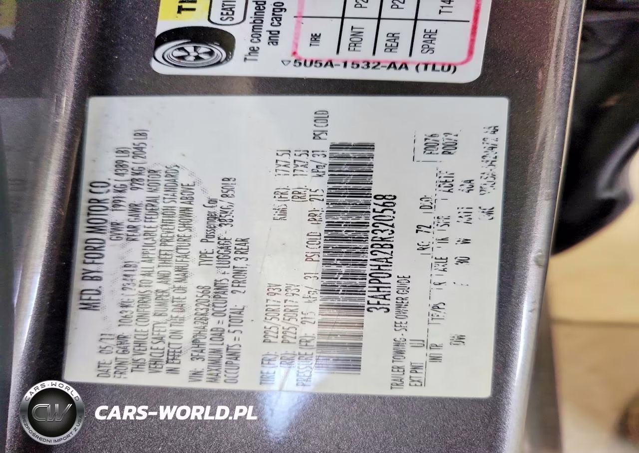 2011 Ford Fusion Se VIN:3FAHP0HA2BR320568 - 12