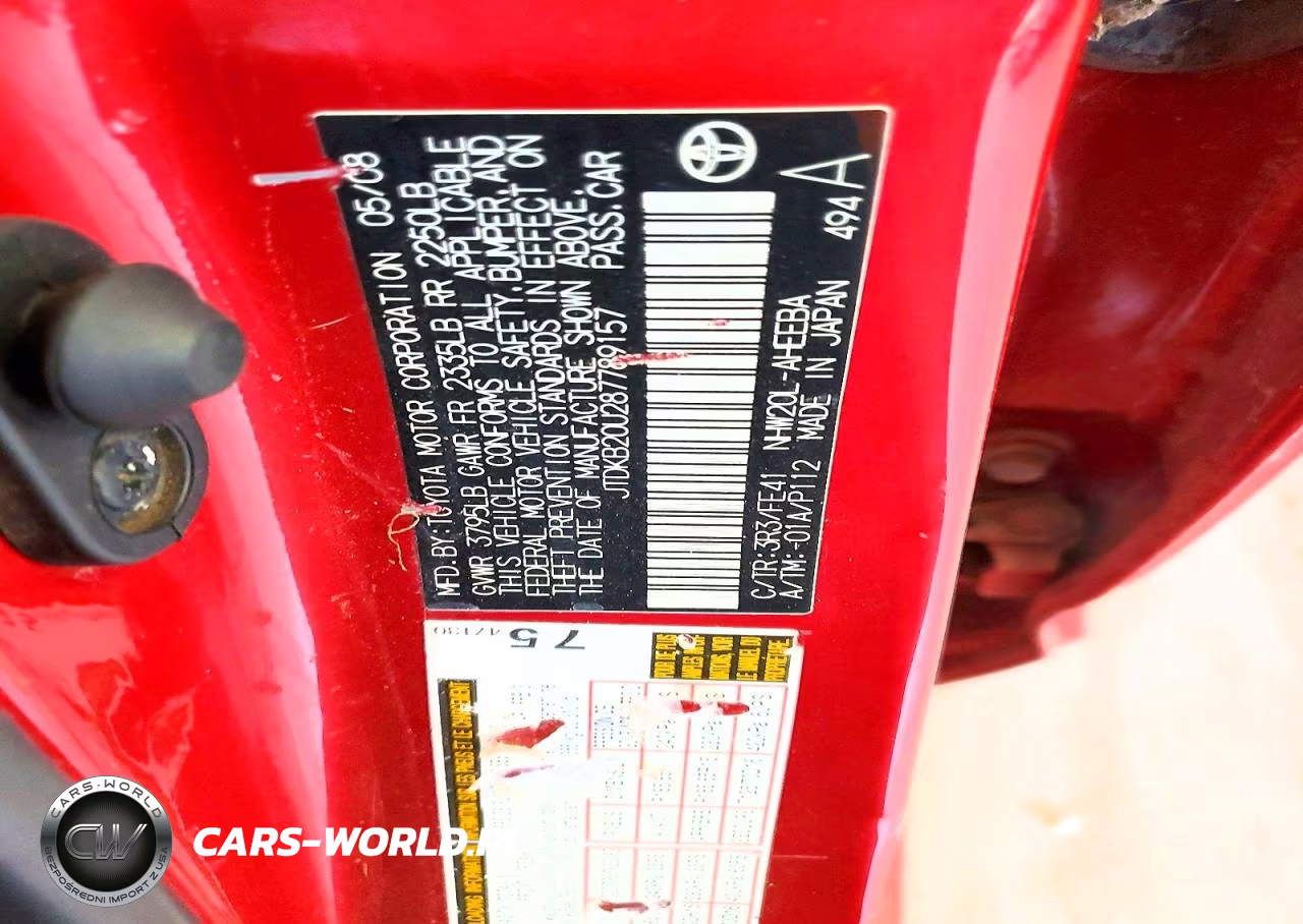 2008 Toyota Prius Standard VIN:JTDKB20U287789157 - 12