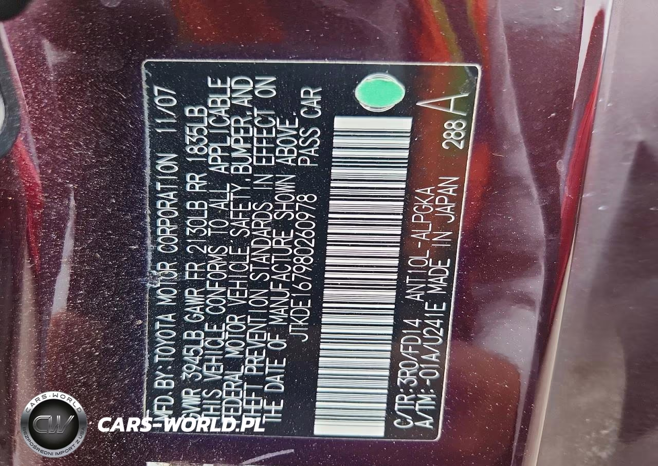2008 Scion Tc Base VIN:JTKDE167980260978 - 12