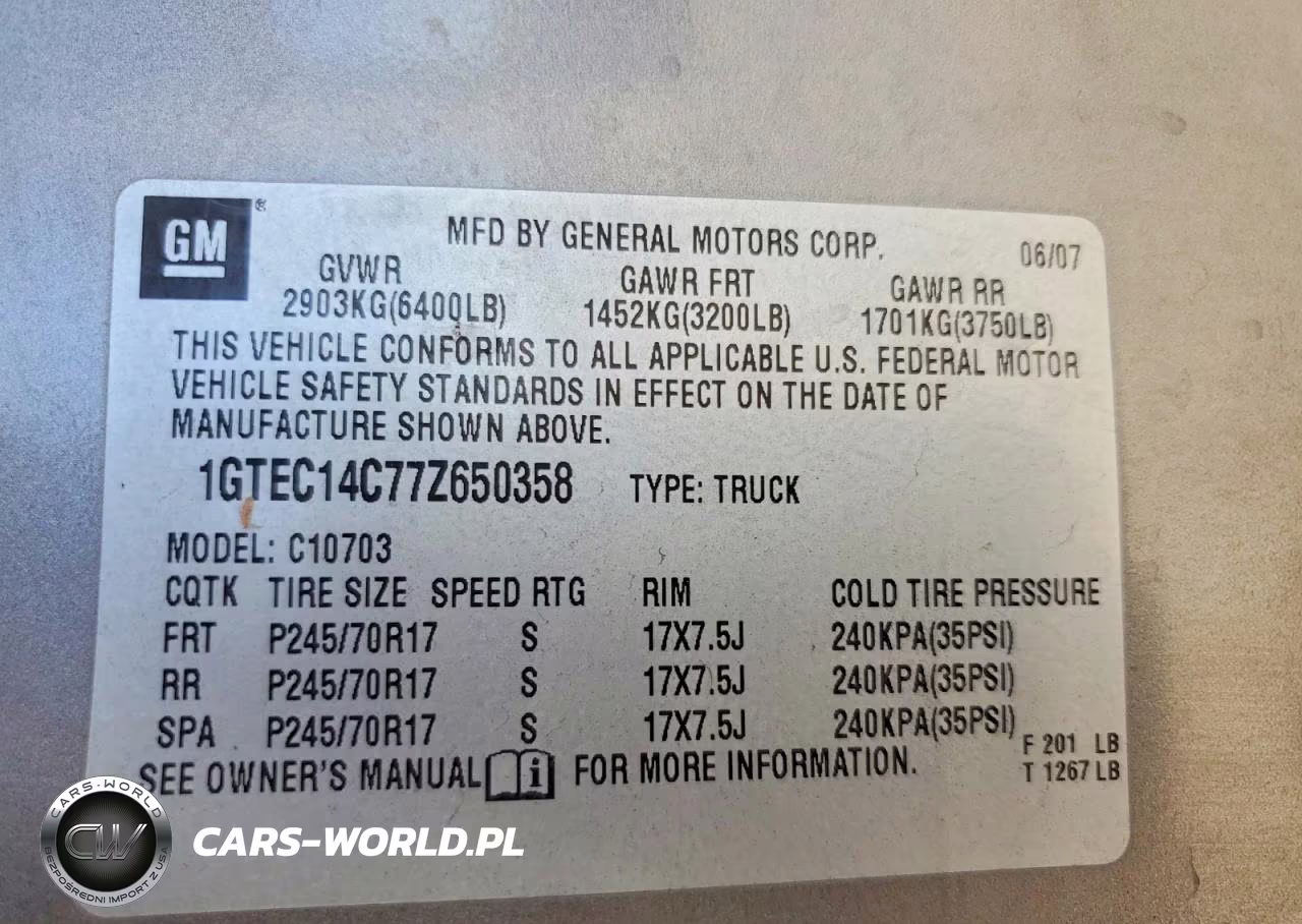 2007 GMC New Sierra C1500 VIN:1GTEC14C77Z650358 - 12