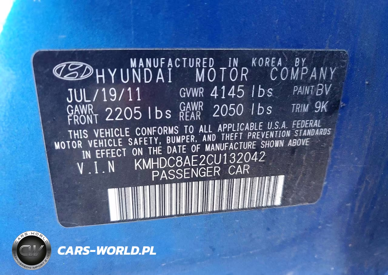 2012 Hyundai Elantra Touring Gls VIN:KMHDC8AE2CU132042 - 12