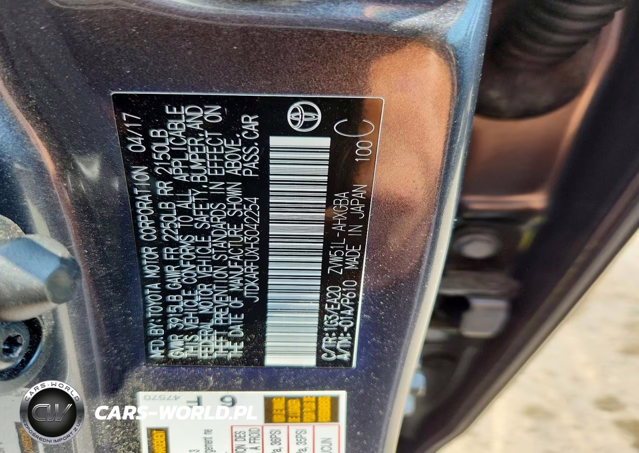 2017 Toyota Prius VIN:JTDKARFUXH3042254 - 12