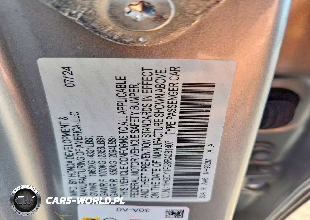 2024 Honda Accord Lx VIN:1HGCY1F28RA081407 - 12