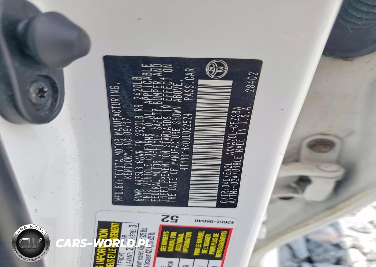 2018 Toyota Camry Se VIN:4T1B11HK0JU022524 - 12