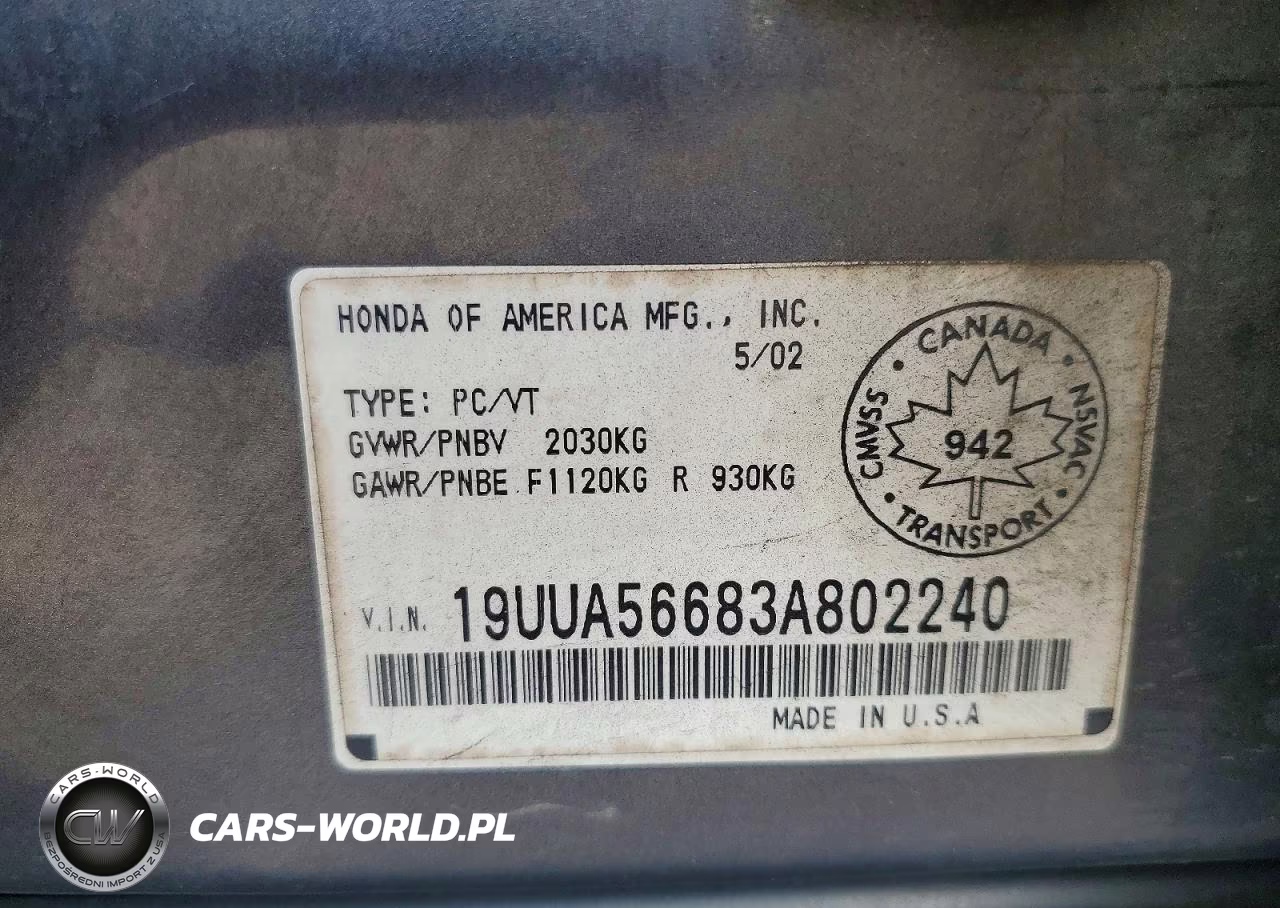 2003 Acura 3.2Tl VIN:19UUA56683A802240 - 12