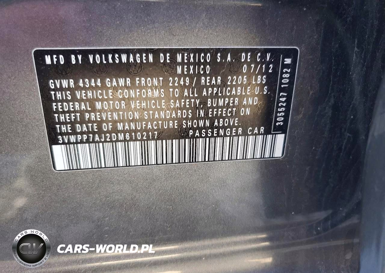 2013 Volkswagen Jetta S VIN:3VWPP7AJ2DM610217 - 13