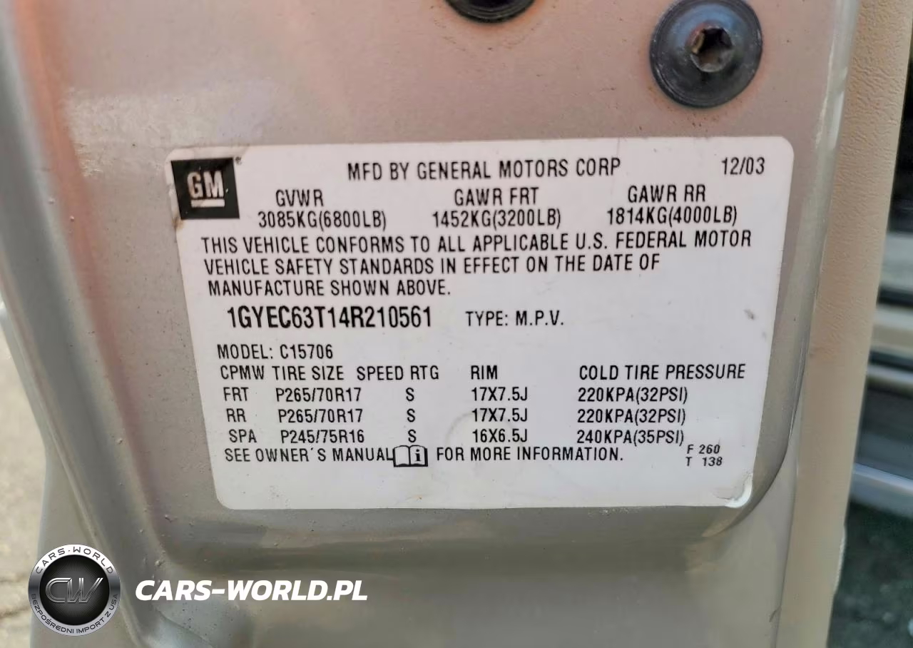 2004 Cadi Escalade L VIN:1GYEC63T14R210561 - 13