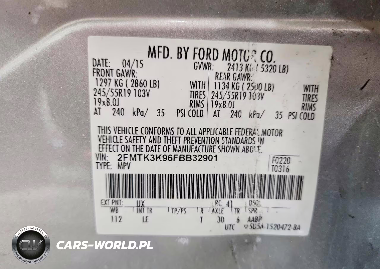 2015 Ford Edge Titanium VIN:2FMTK3K96FBB32901 - 12
