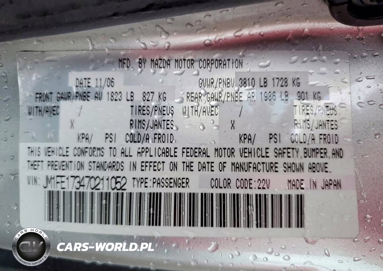 2007 Mazda Rx8 VIN:JM1FE173470211052 - 13