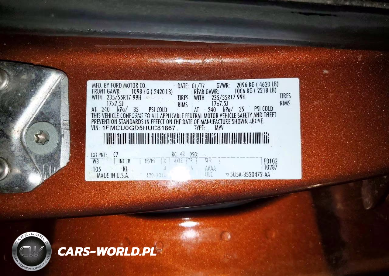 2017 Ford Escape Se VIN:1FMCU0GD5HUC81867 - 13