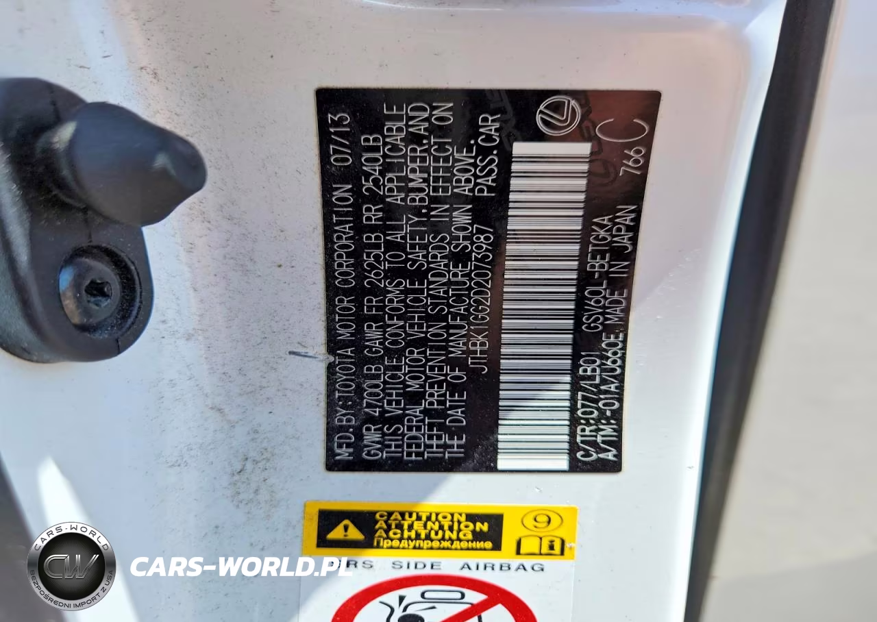 2013 Lexus Es 350 VIN:JTHBK1GG2D2073987 - 12